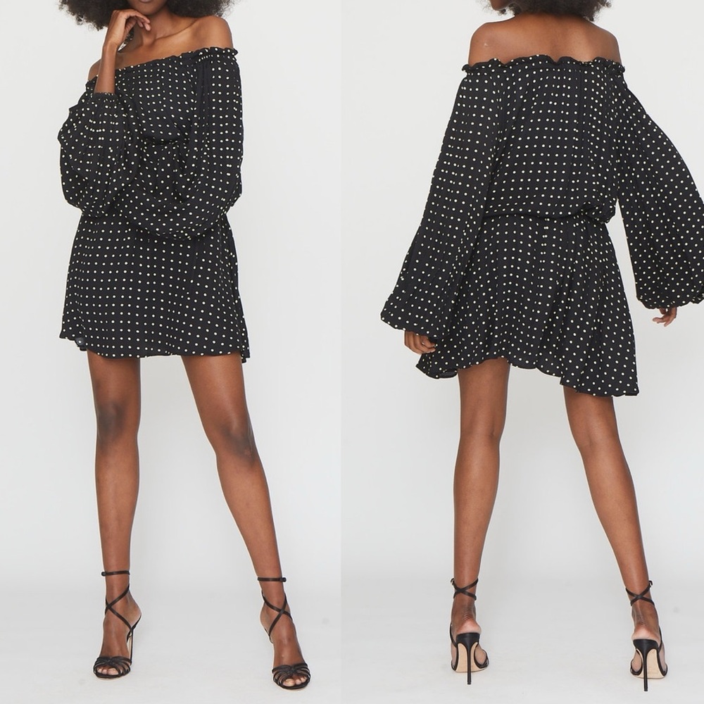 Rotate Polka Dot Georgette Dress size US0